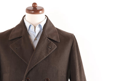 Luigi Borrelli Double Breasted Jacket/Coat Size 50 - Brown