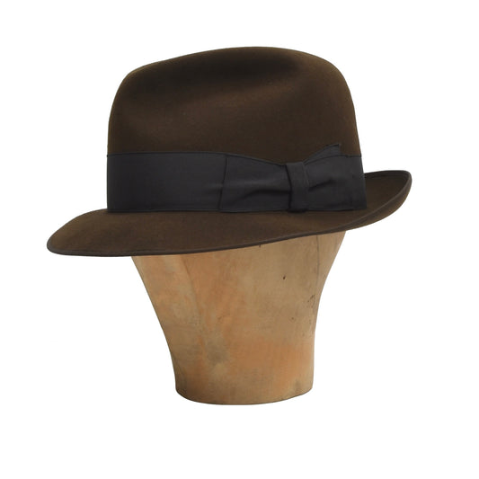 Vintage Borsalino Felt Hat Brim Size 59 - Brown