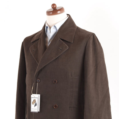 Luigi Borrelli Double Breasted Jacket/Coat Size 50 - Brown