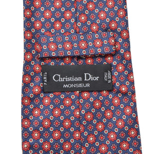 Christian Dior Seidenkrawatte – Starburst/Medaillon