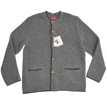 Giesswein Woll Walkloden Cardigan Pullover Größe 52 - Grau