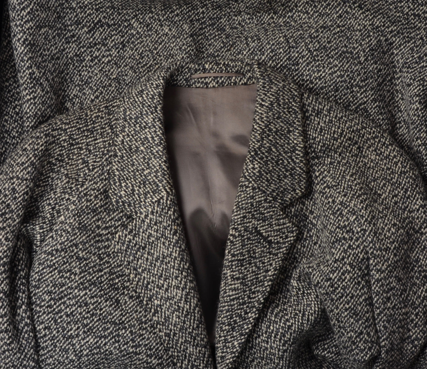 Handmade Tweed Overcoat by Samek Wien - Black, White, Grey