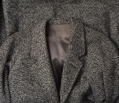 Handmade Tweed Overcoat by Samek Wien - Black, White, Grey