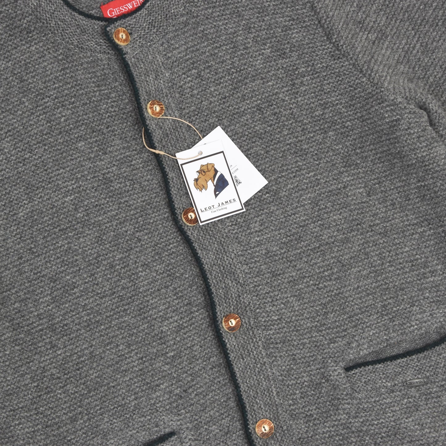 Giesswein Wool Walkloden Cardigan Sweater Size 52 - Grey