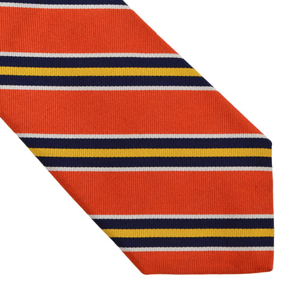 Polo Ralph Lauren Striped Silk Tie - Orange/Navy