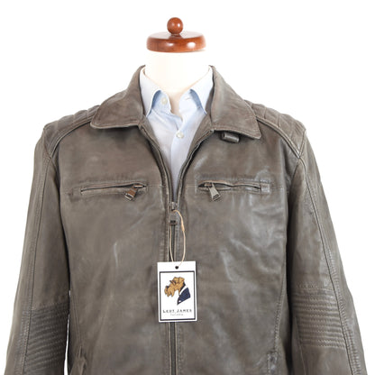 Walbusch Nappa Leather Jacket - Grey