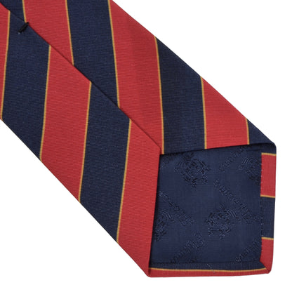 Atkinsons Krawatte aus irischer Popeline, Wolle/Seide, blau/rot gestreift