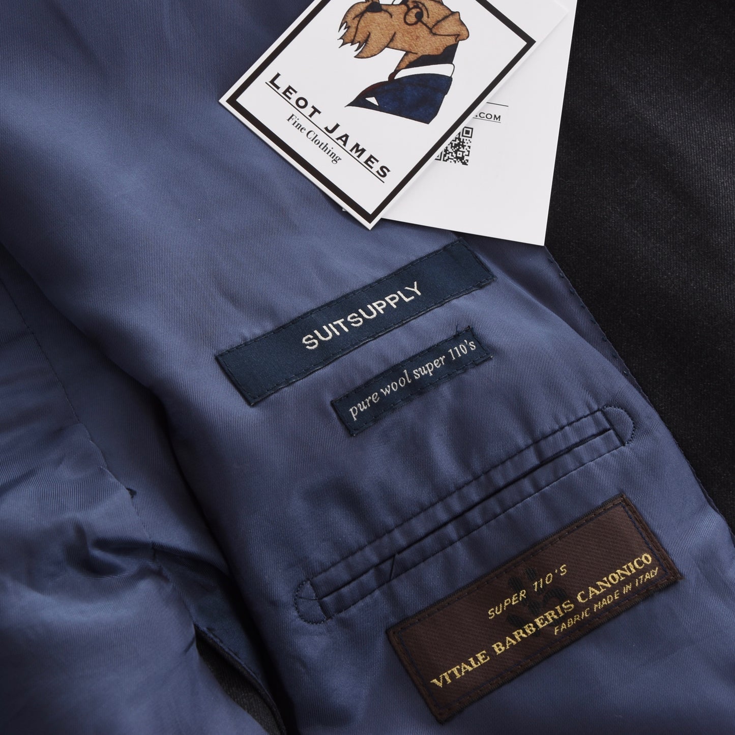SuitSupply Wool Jacket Size 114 - Grey