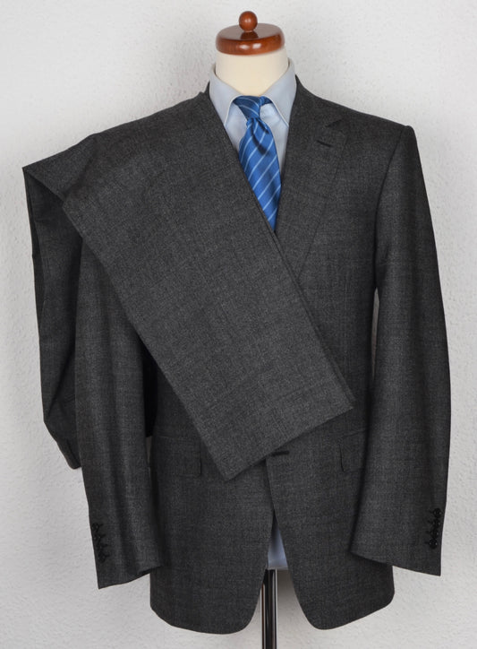 Canali 1934 Flecked Wool Suit Size 52 - Black/White/Grey