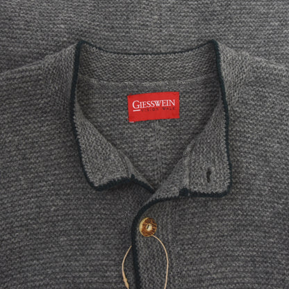 Giesswein Woll Walkloden Cardigan Pullover Größe 52 - Grau