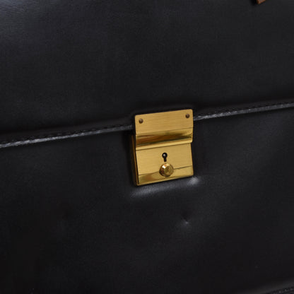 Classic Leather Briefcase - Black