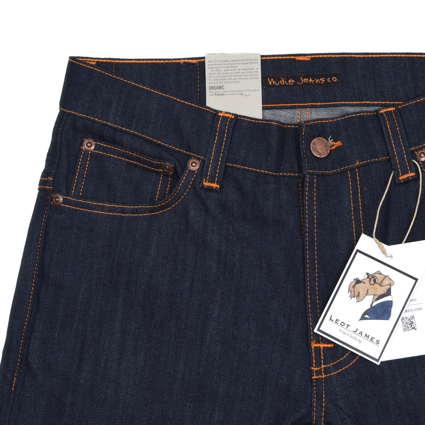 NWT Nudie Thin Finn Jeans Size W30 L 30 - Blue