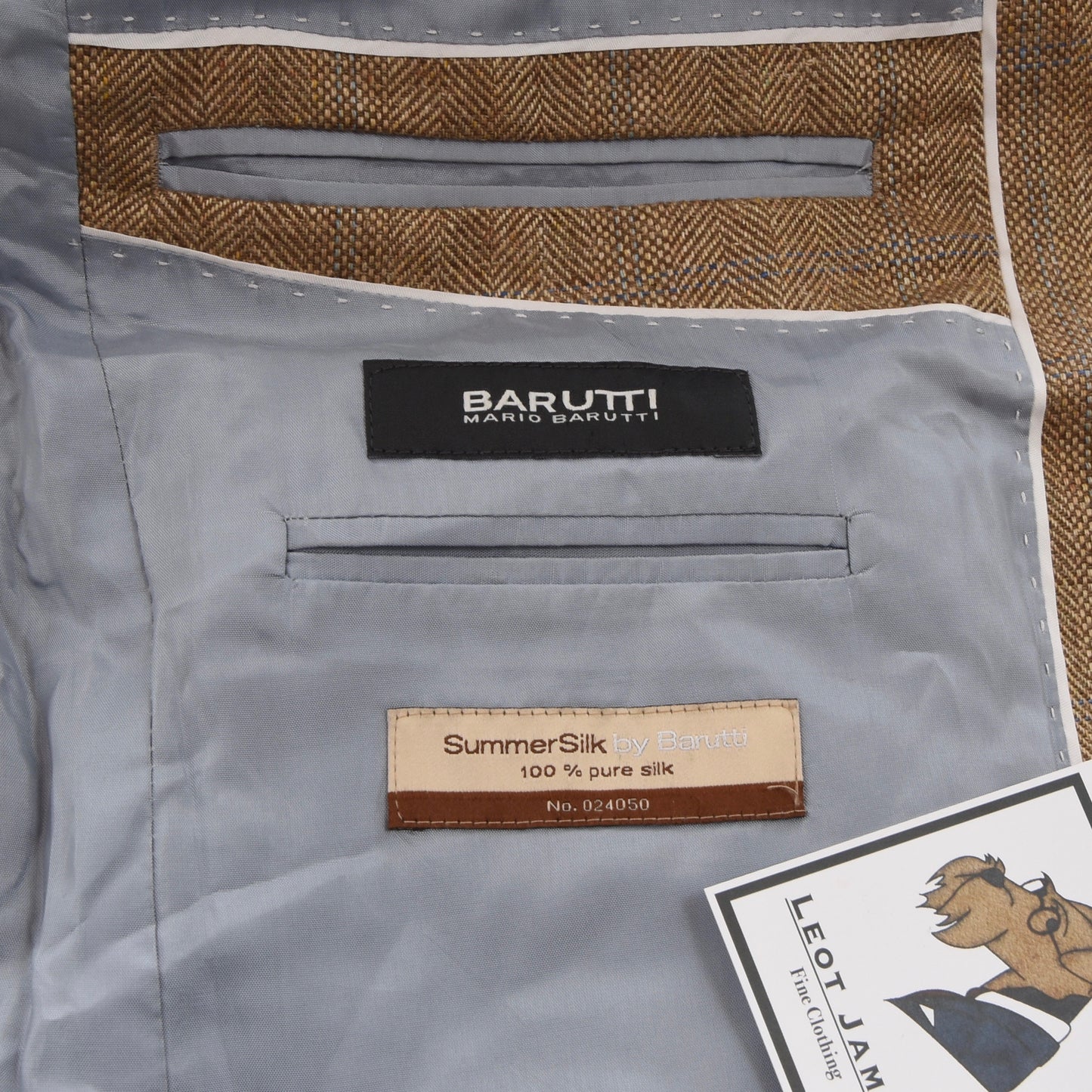 Barutti 100% Sommerseidenjacke Größe 50/R40 - Weizen