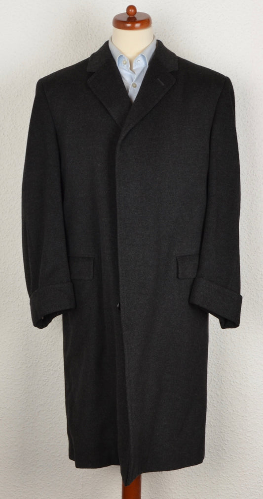 Wool & Cashmere Overcoat by Burberrys Size UK 44 - Charcoal