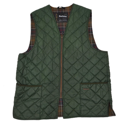 Barbour A855 Quilted Waistcoat/Zip in Liner Vest Size 46 - Green