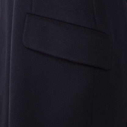 PKZ Zürich Mantel Crombie Wool Peaked Label Gr. 52 - Mitternachtsblau