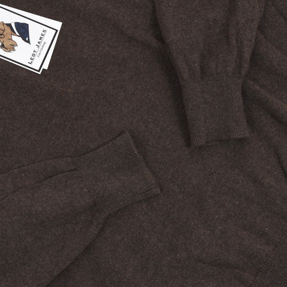 Royal Class Silk-Cashmere Polo Sweater Size L/52-54  - Brown