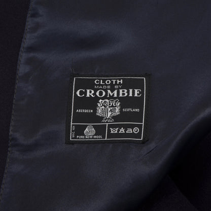 PKZ Zürich Crombie Wool Peaked Label  Overcoat Size 52 - Midnight Blue