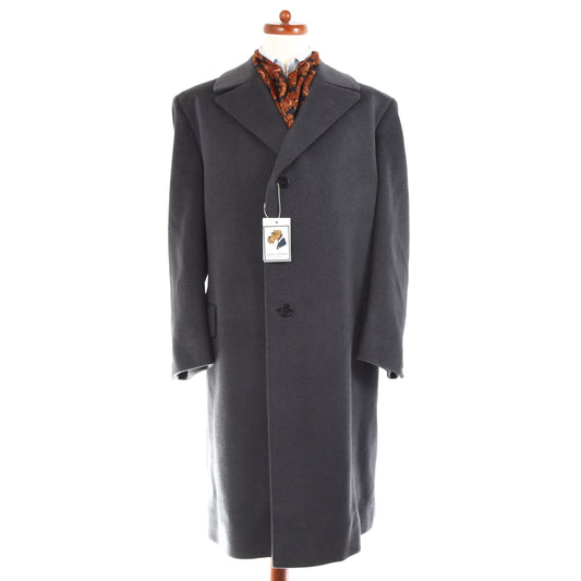 Vintage Bespoke Wool Overcoat - Grey