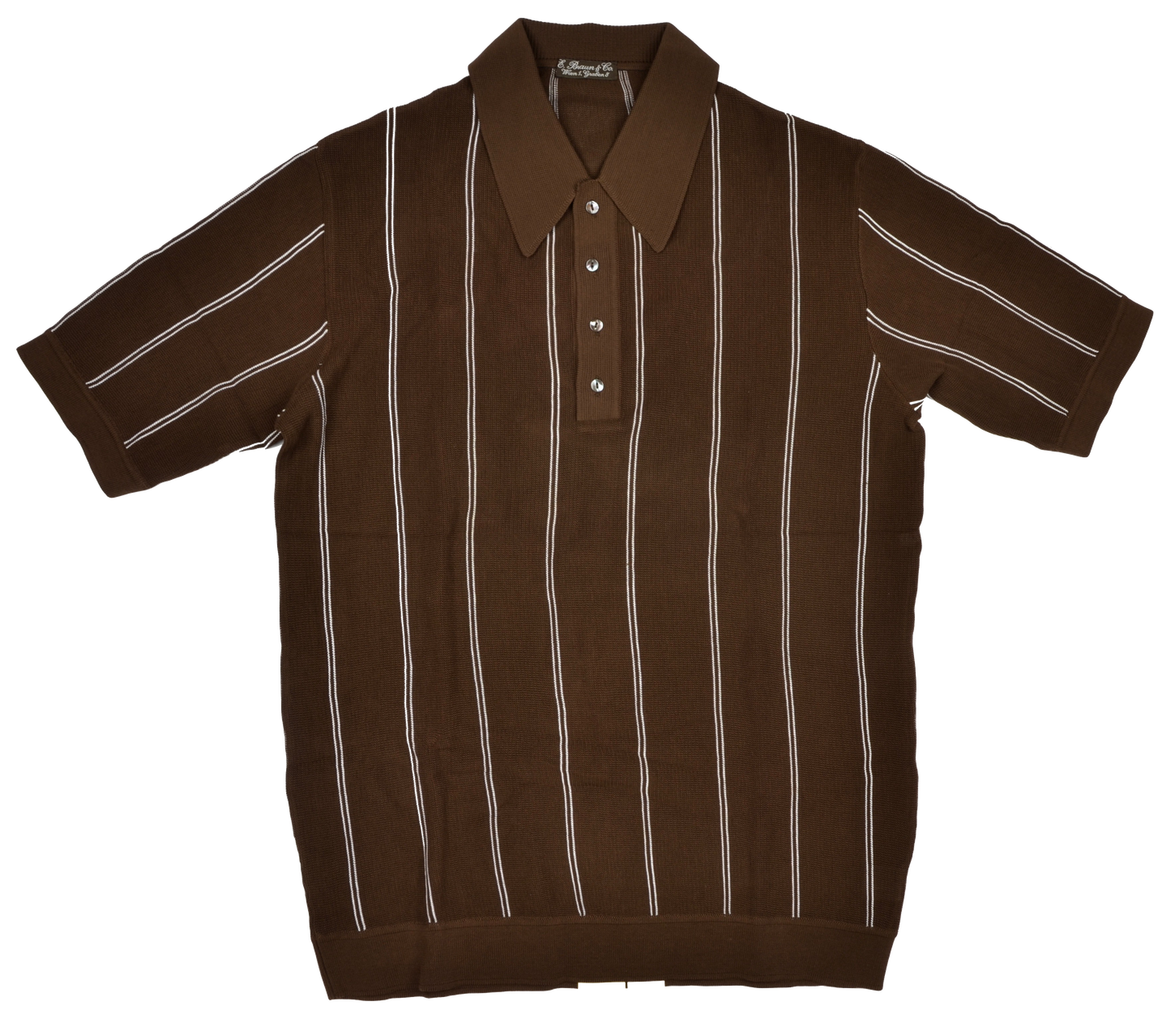 Strick-Poloshirt von Zimmerli für E. Braun &amp; Co. - Braun, XL