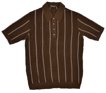 Strick-Poloshirt von Zimmerli für E. Braun &amp; Co. - Braun, XL