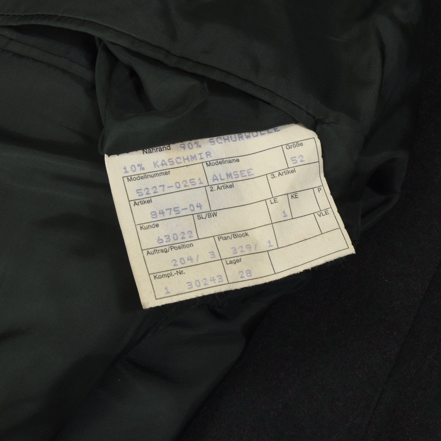 Traunsee Trachten Wool-Cashmere Janker/Jacket Size 52 - Green/Grey Plaid