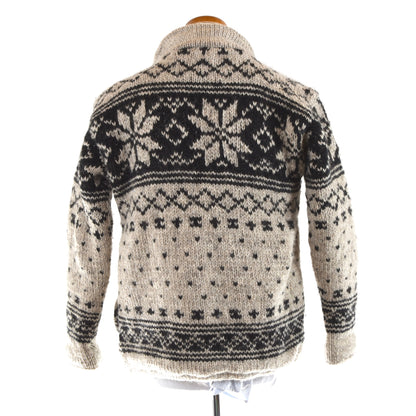Wool Knit Snowflake Jacket Size M