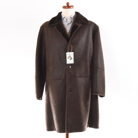 Werner Christ Shearling Coat Size 52 - Brown