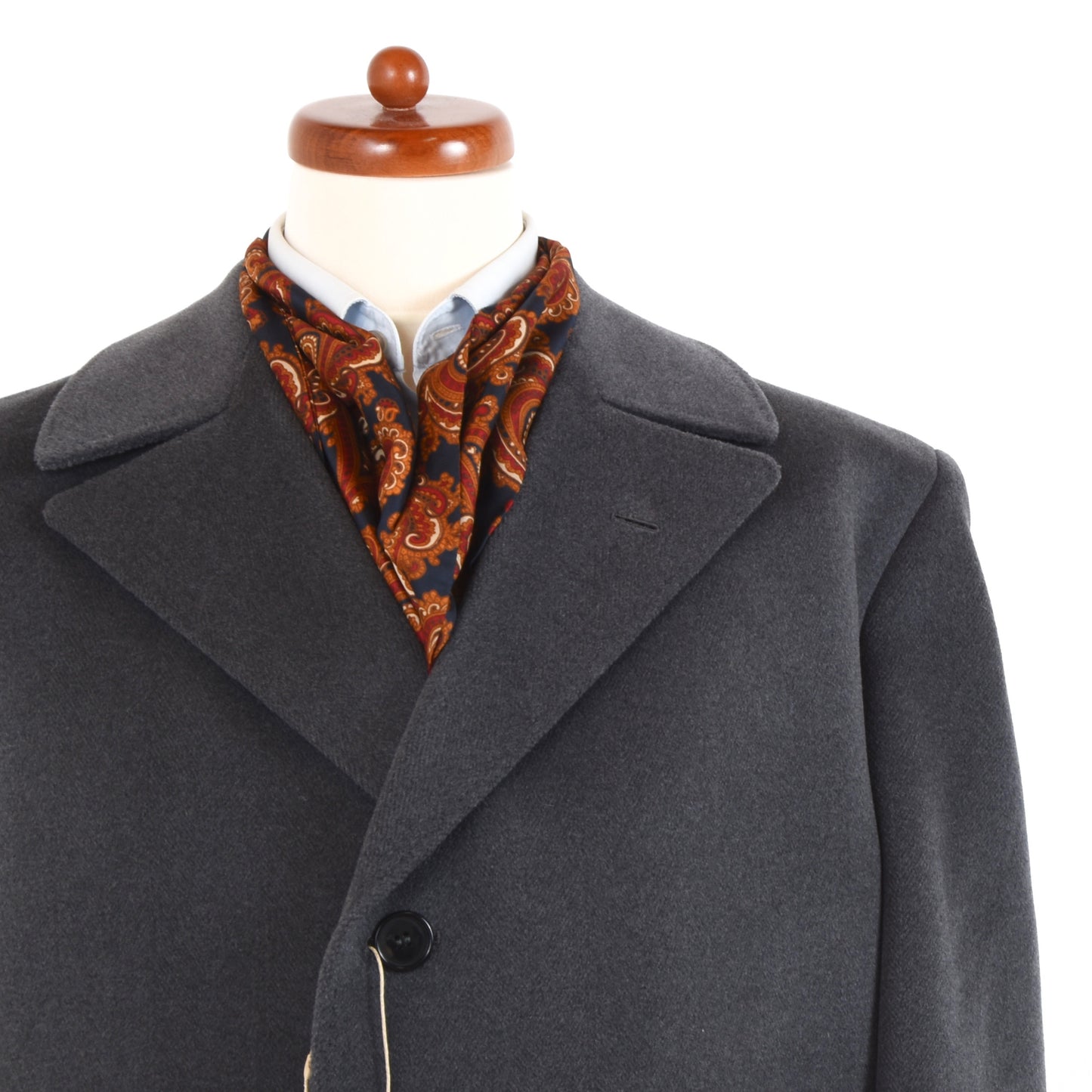 Vintage Bespoke Wool Overcoat - Grey