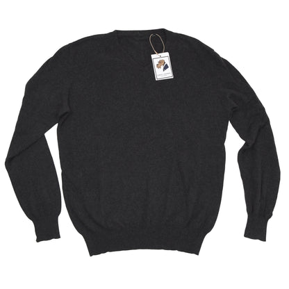 Royal Class Silk-Cashmere V-Neck Sweater Size M/48-50  - Grey