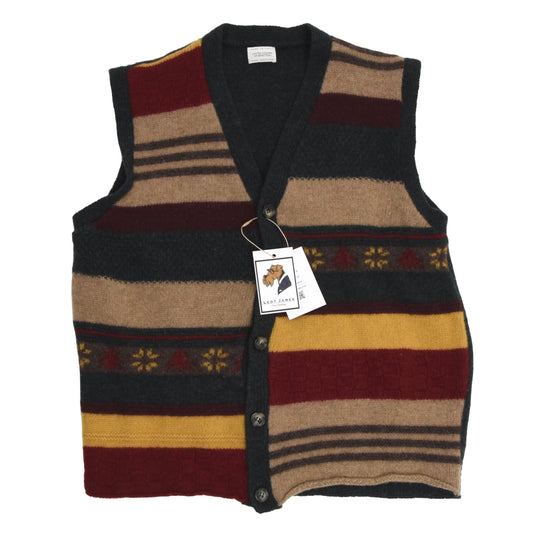 Vintage Benetton Shetland Wool Sweater Vest/Waistcoat Size L