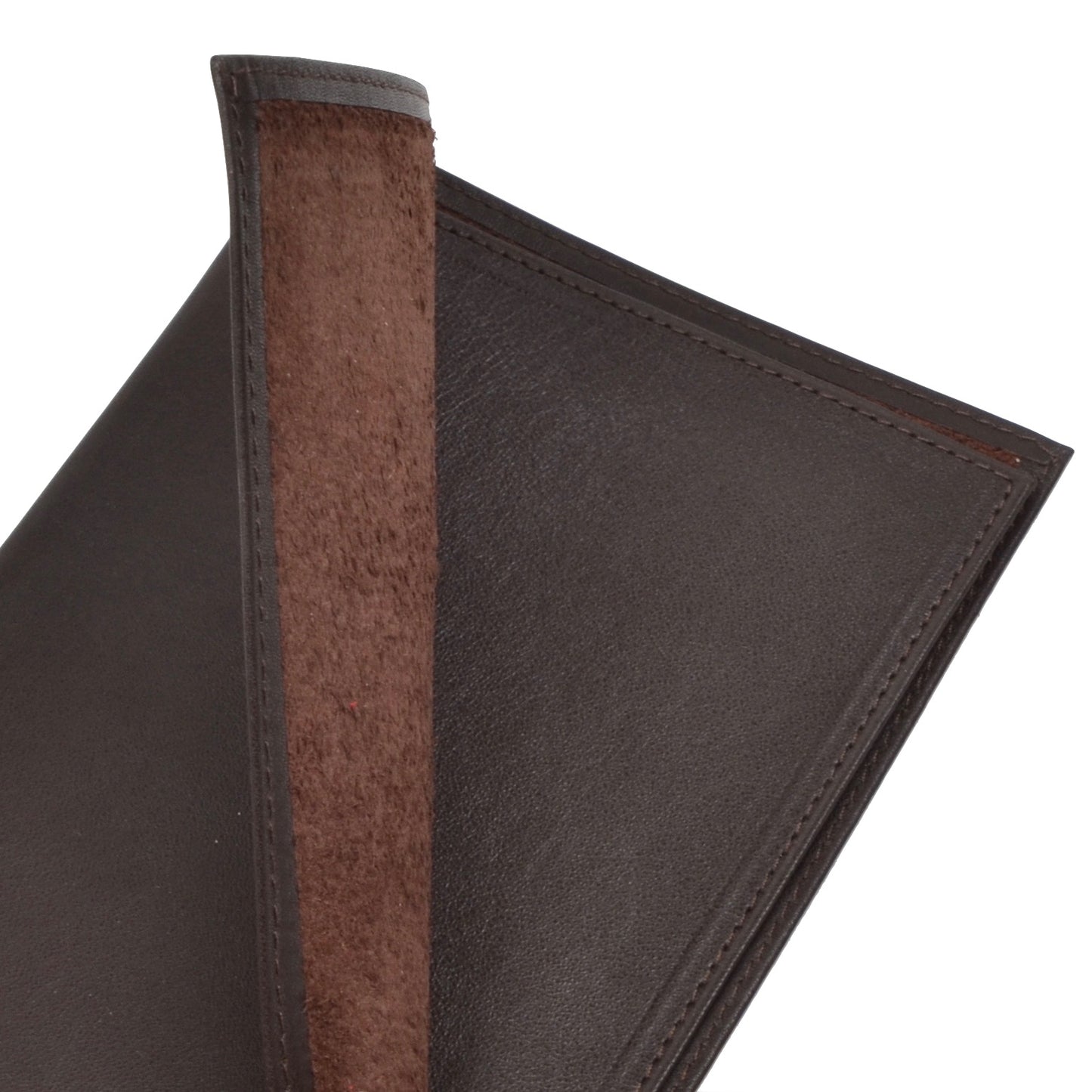 Wild Bison Leather Passport Case/Wallet - Dark Brown