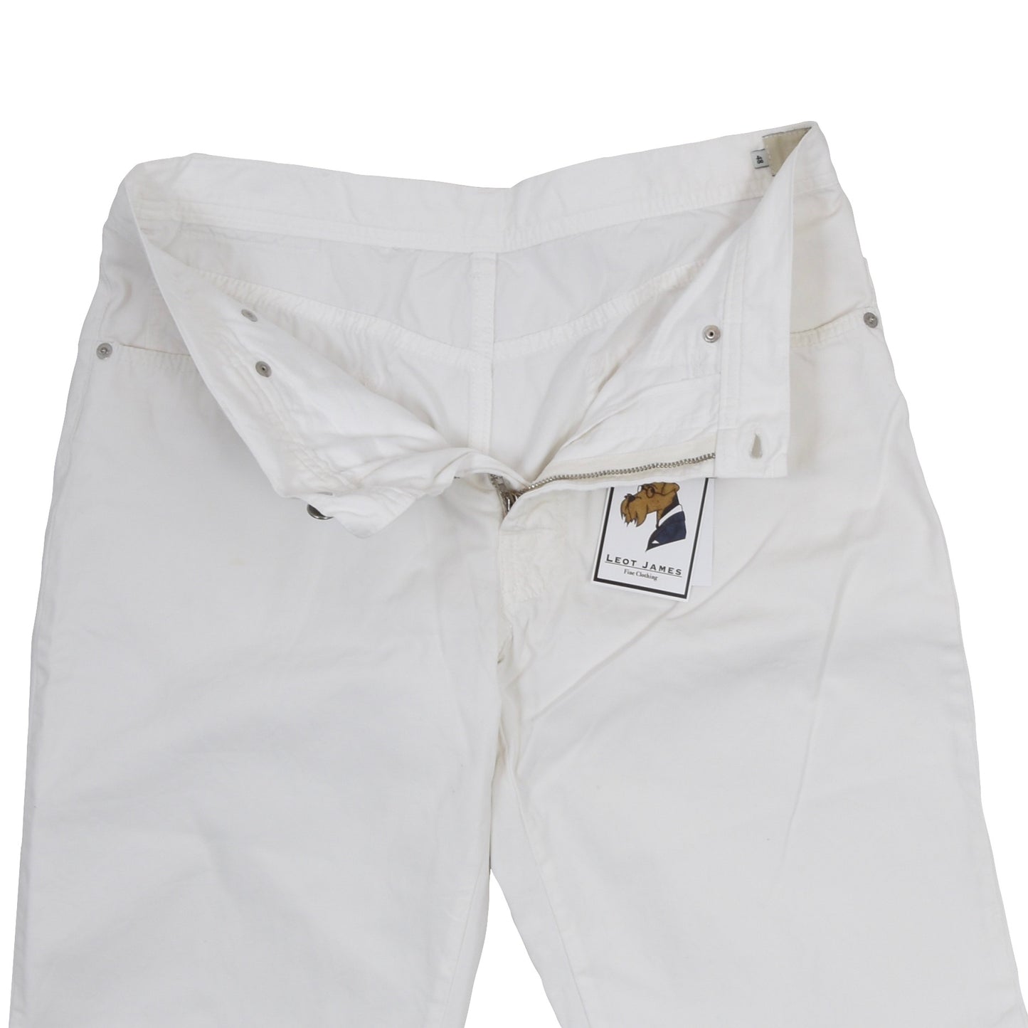 Luigi Borrelli Napoli Cotton Pants Size 48 - White