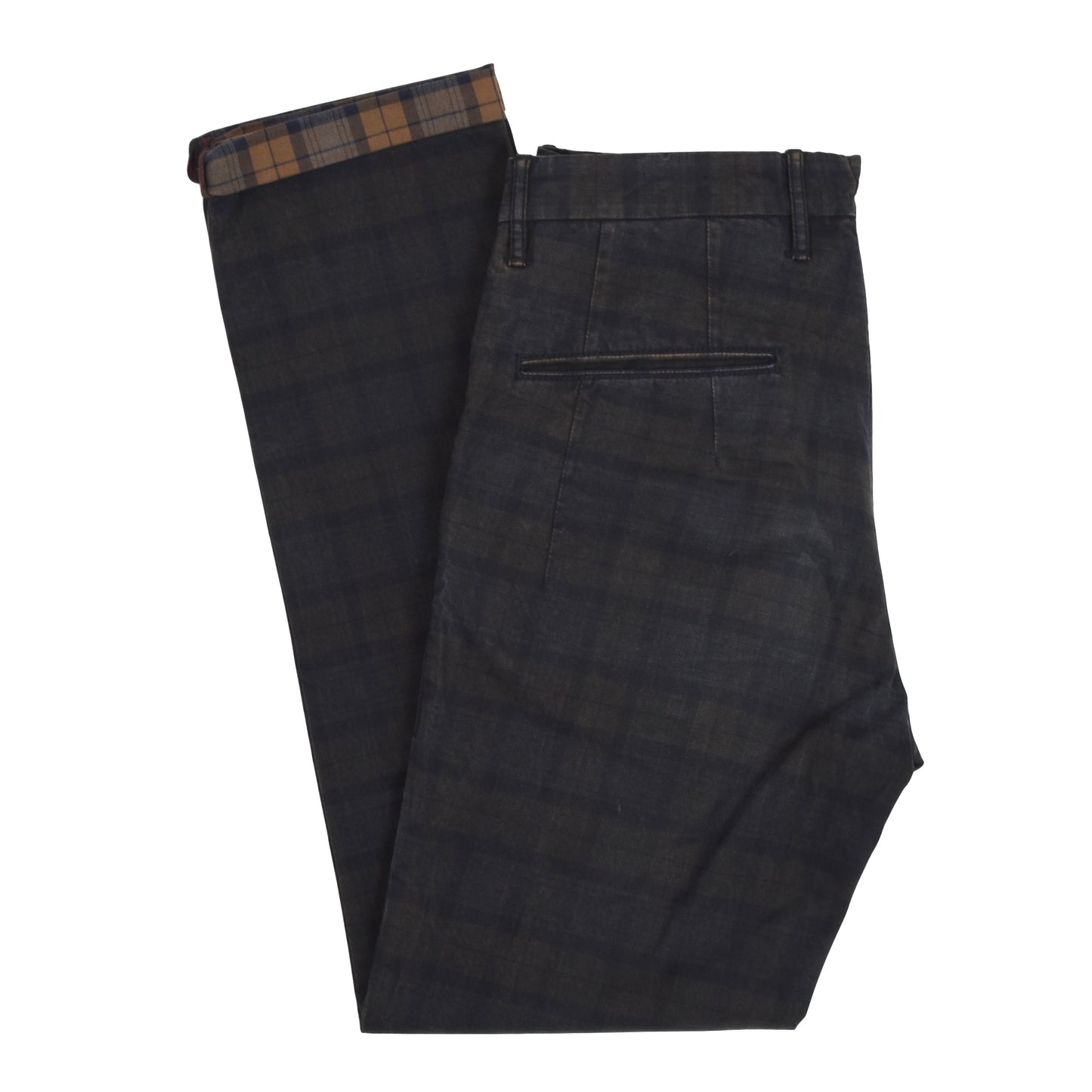 Incotex Slim Fit Cotton Pants Size W31 - Plaid