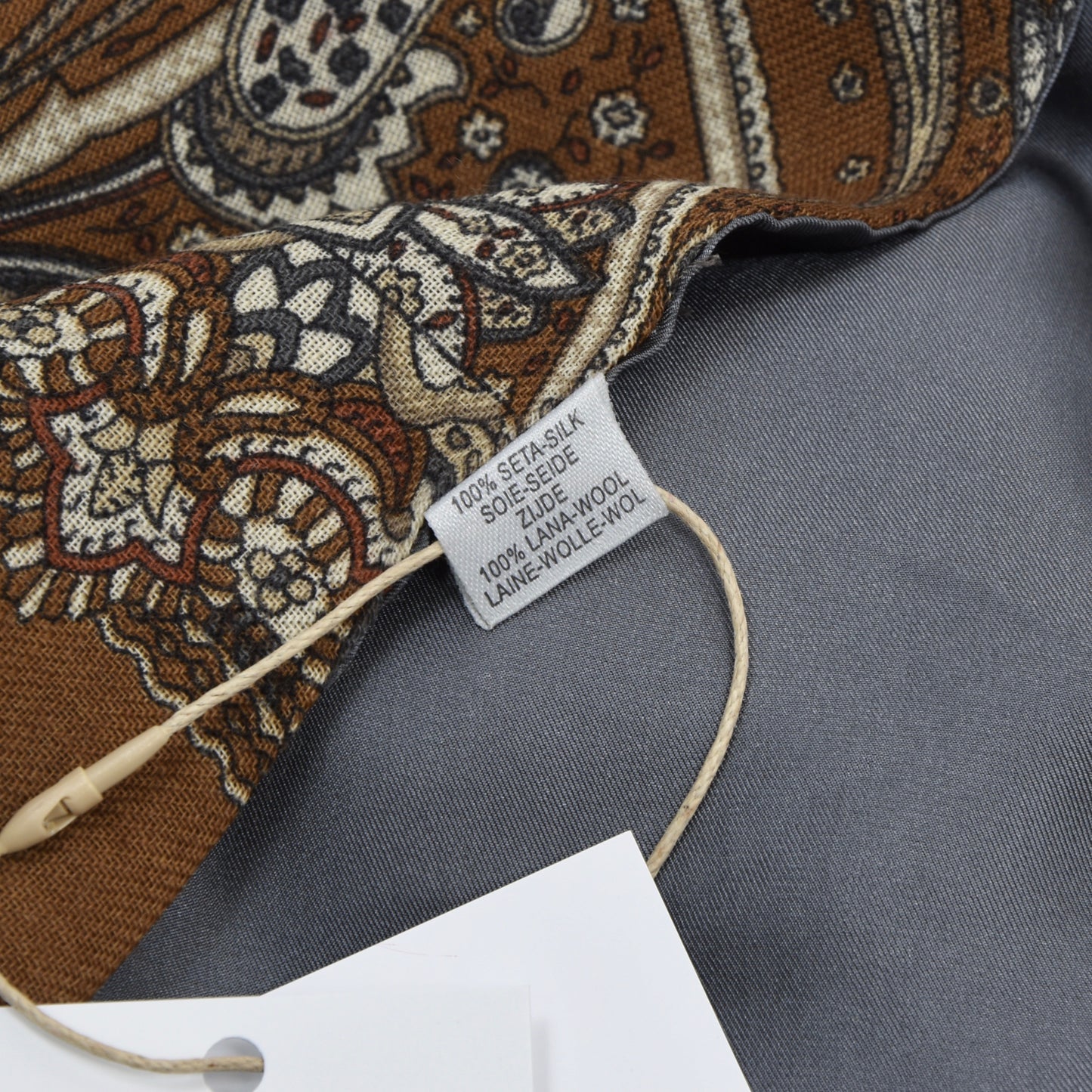 Codello Double-Sided Wool-Silk Dress Scarf 157cm - Paisley