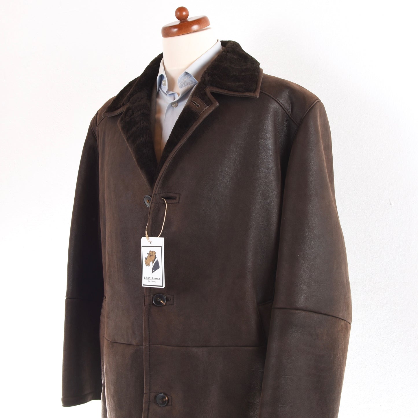 Werner Christ Shearling Coat Size 52 - Brown