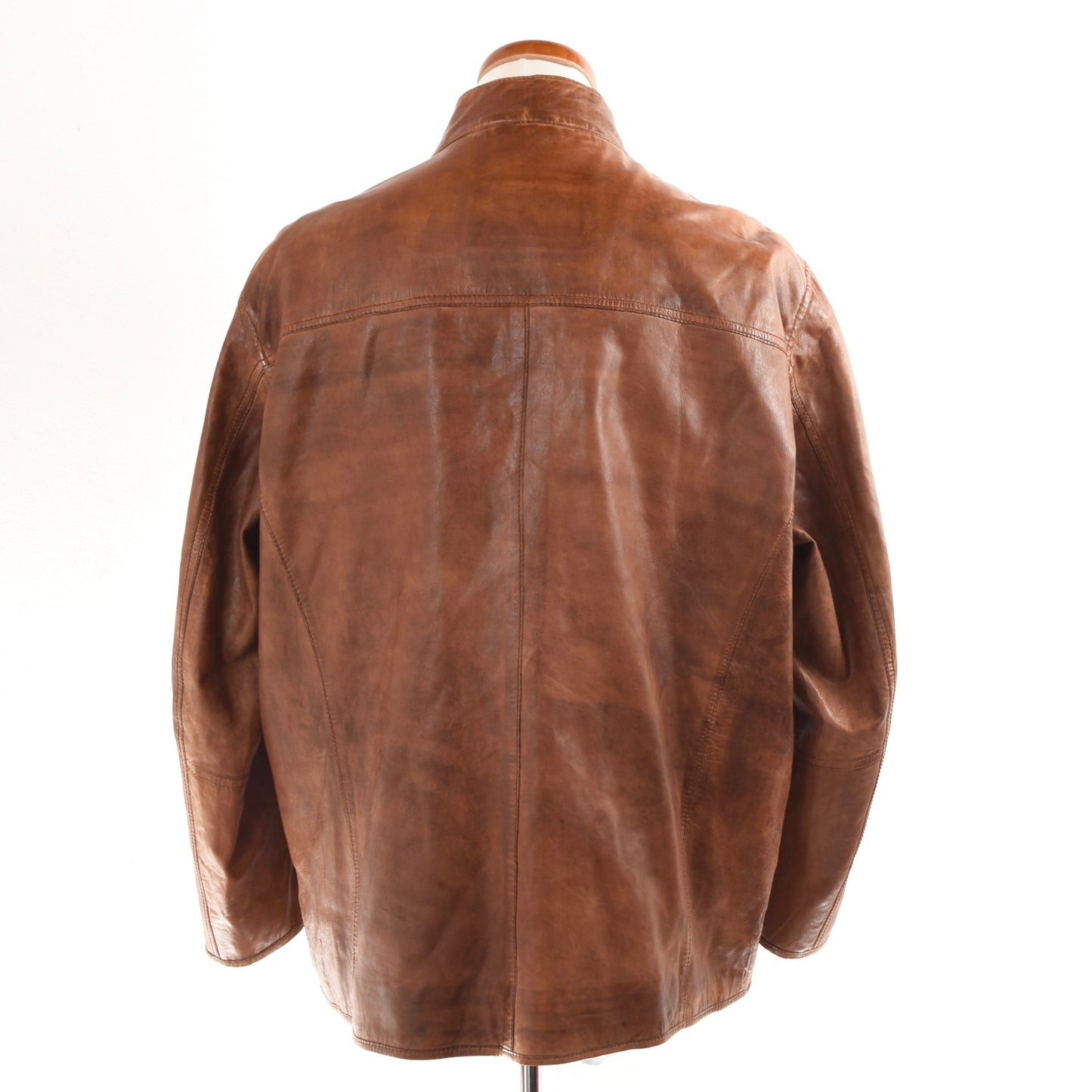 Milestone Lamb Leather Jacket Size 56/XXL - Cognac Brown