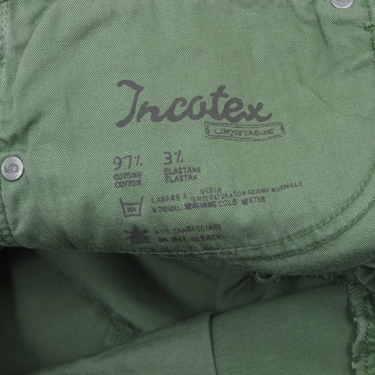 Incotex 5-Pocket-Baumwollhose Größe 34 - Grün