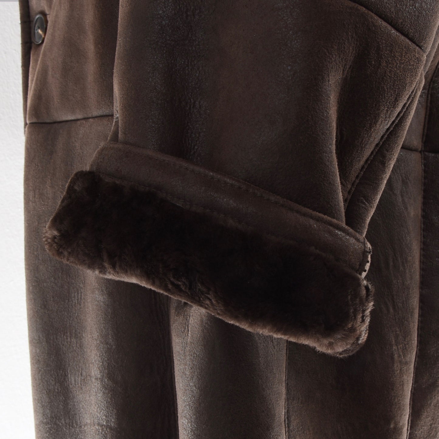 Werner Christ Shearling Coat Size 52 - Brown