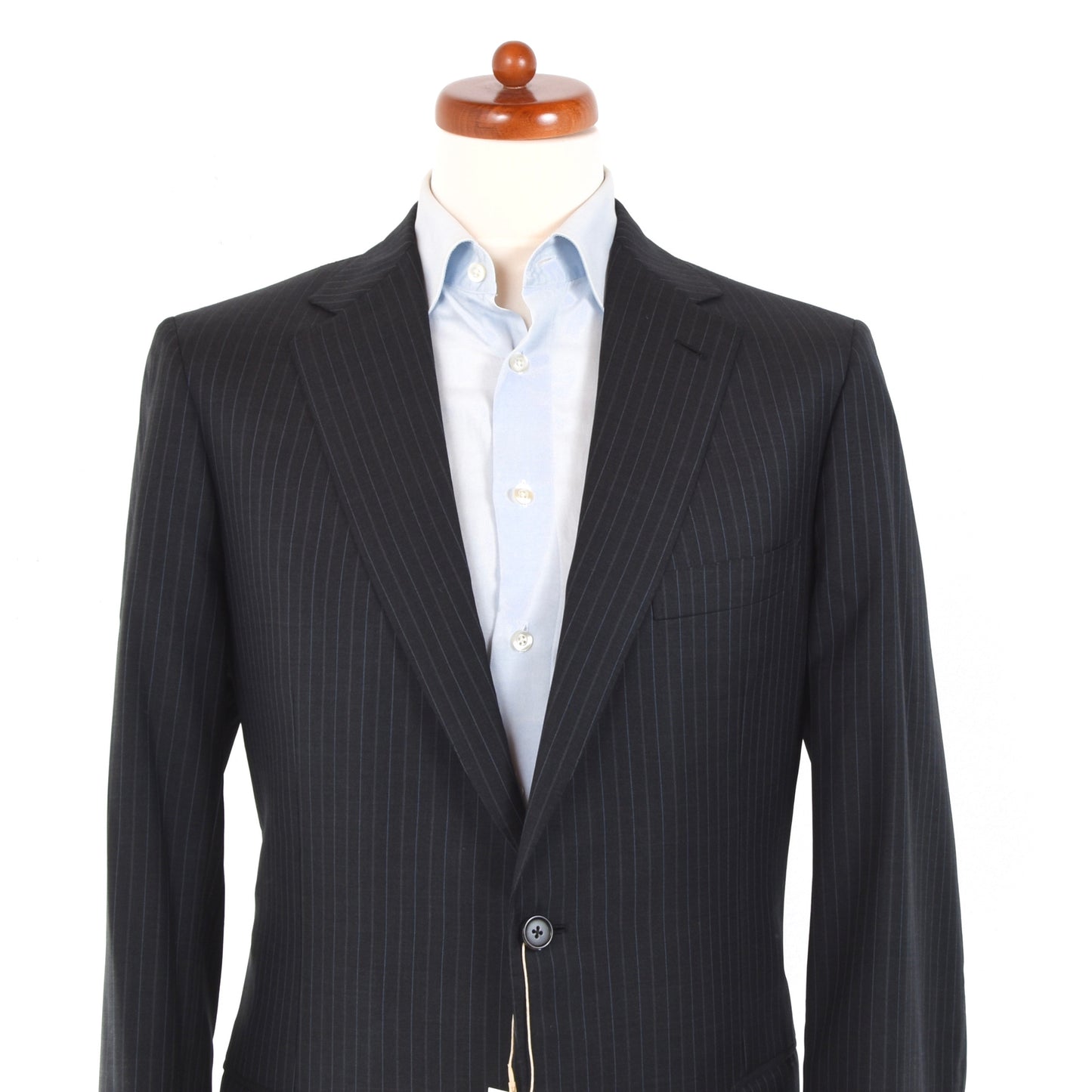 Brioni Super 160s Wool Suit Size 52 - Charcoal Stripe