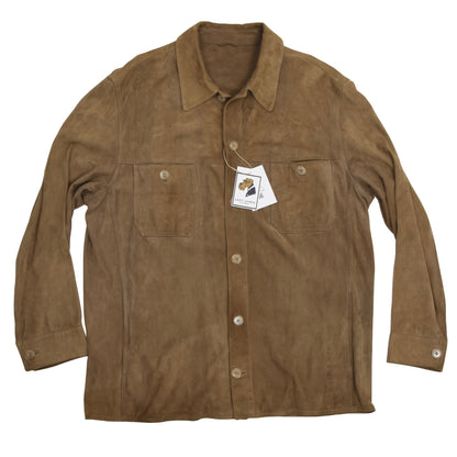 Corneliani Suede Shirt-Jacket/Shacket Size 52 - Brown