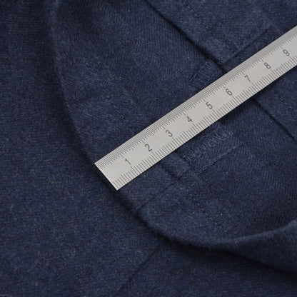 Brioni gebürstete Baumwolle 5-Pocket-Hose Größe 36 - Blau