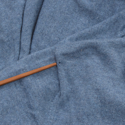 Johnstons of Elgin 100 % Kaschmirpullover Größe L DEFEKT - Blau