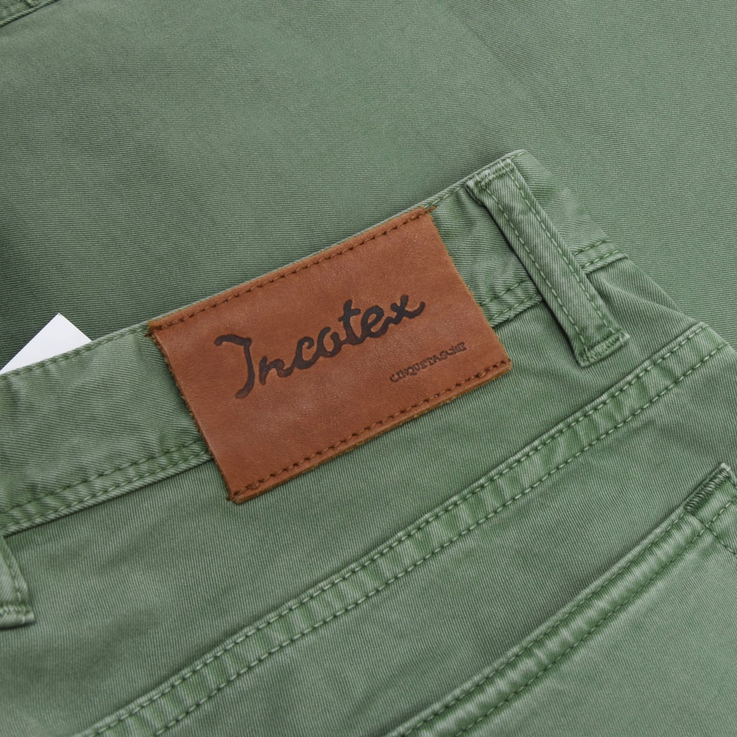 Incotex 5 Pocket Cotton Pants Size 34 - Green