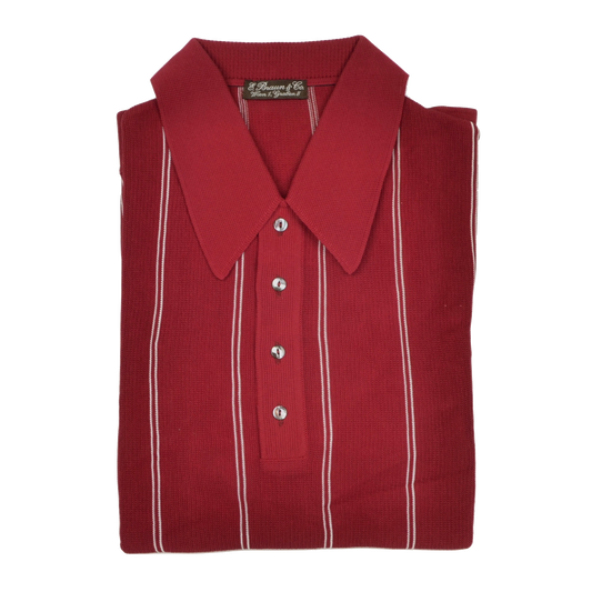 Strick-Poloshirt von Zimmerli für E. Braun &amp; Co. - Bordeauxrot, XL