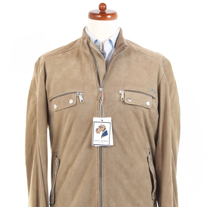 Guess by Marciano Lamb Leather Jacket - Beige