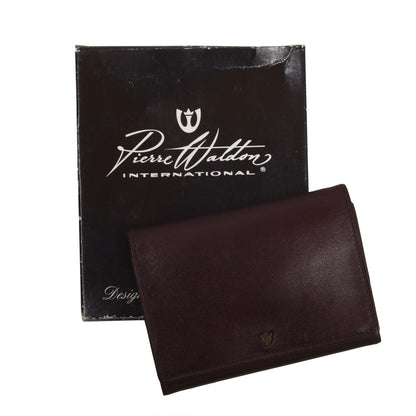 Pierre Waldon Leather Wallet - Burgundy