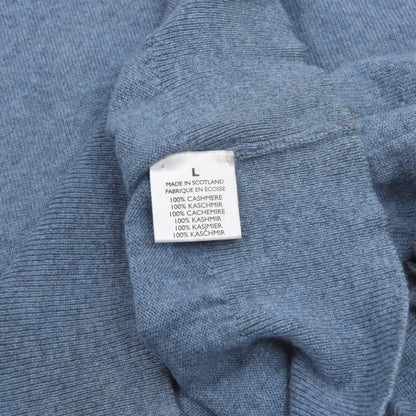 Johnstons of Elgin 100% Cashmere Sweater Size L DEFECT - Blue