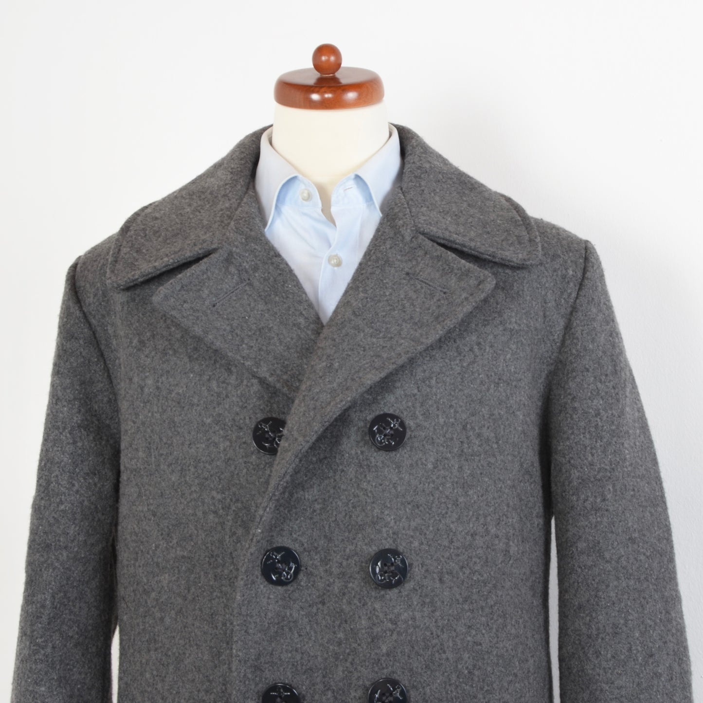 Schott USN 740N Pea Coat Größe 40 - Oxford Grey