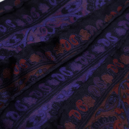 Classic Paisley Silk Dress Scarf- Purple Paisley